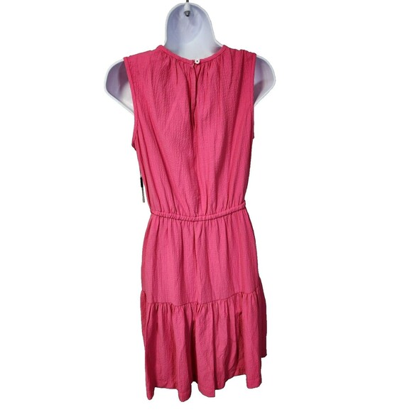 Calvin Klein Women’s Pink Crinkled Sleeveless Dress Size 4, Drawstring, NWT - Picture 3 of 6